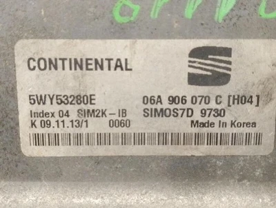 06A906070C centralina motore per SEAT ALTEA XL (5P5 5P8) 1.6 LPG 2006 5400384 - Immagine 1 di 4