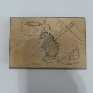 1997 Haus Maus Holz und Gummistempel Brief - Bild 1 von 3