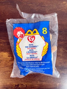 TY McDonald’s Teenie Beanie #8 NUTS the Squirrel (1999) (4.5 inch) - NIP - Picture 1 of 4