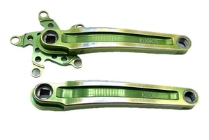 Kooka Vintage Mountain Crankset 175mm Candy Apple Green Anodized USA Made - Picture 1 of 12