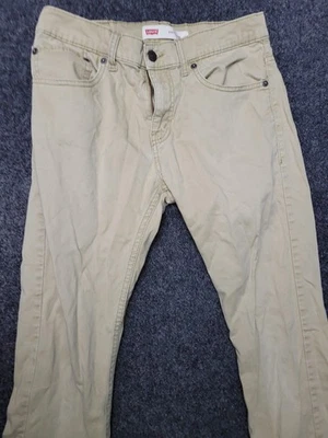 Levis 511 Pants Boys 16 Regular 28x28 Khaki Slim Fit Stretch Casual Jeans - Image 1 of 4
