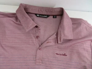 Travis Mathew Golf Polo Shirt XL Short Sleeve Burgundy Red Cotton Poly Blend * - Photo 1/5