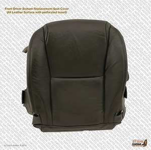 Driver Bottom Perforated Leather Seat Cover Black Fits 2007 Lexus IS250 IS350 - Picture 1 of 5