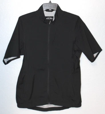 Sun Mountain Waterproof Jacket Women SMALL Black Full Zip Pockets Rain Wear Golf - Image 1 of 4