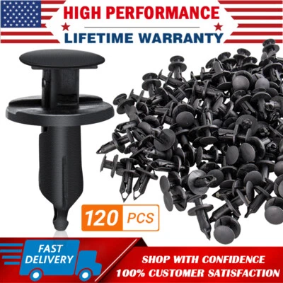 120 PIEZAS 8mm Clips de Parachoques Auto Coche Agujero Retenedor Remaches Sujetador Guardabarros Pin de Empuje Foto 1 de 4