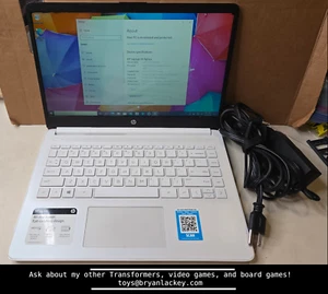 HP 14-fq0080nr laptop AMD 3020e 1.2GHz Windows 10 Radeon SSD touchscreen - Afbeelding 1 van 2