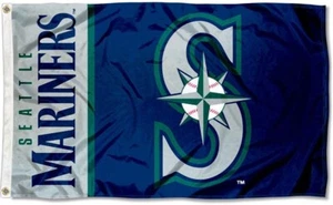 Seattle Mariners Flag Large 3x5 Banner Logo Baseball MLB FREE SHIPPING - Picture 1 of 4