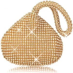 Handbag Evening Bag Women's Clutch Purse Triangle with Rhinestones for Party - Picture 1 of 6