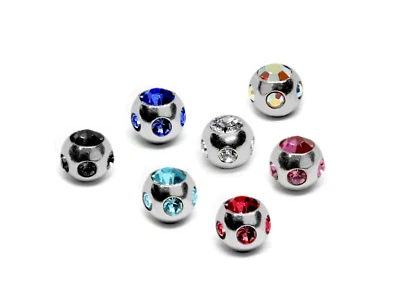 Piezas de repuesto de bola perforadora de titanio, bola de piedra múltiple roscada suelta circonita cúbica Foto 1 de 4