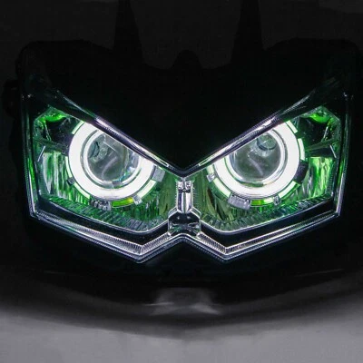 Fit for KAWASAKI Z1000 2010-2013 2011 HID Projector Demon Angel Eye Headlight Foto 1 de 4