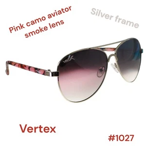 Occhiali da sole mimetici stile aviator rosa caldo #1027 lenti fumo - Foto 1 di 1