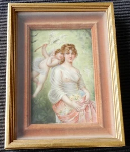 SPRING after Ballavoine Hand Painted Portrait on Porcelain c.1900 - Picture 1 of 12