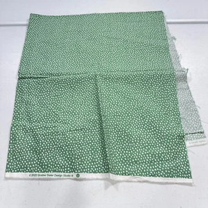 vintage brother sister fabric green polka dot cotton 37x41 1 yard - Picture 1 of 10