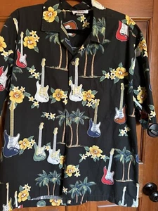 Pacific Legend , Made in Hawaii, XL Hawiian Shirt, Guitars - Picture 1 of 6