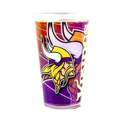 Minnesota Vikings 16oz Single Pint Glass,  Shadow Design - NFL Cover