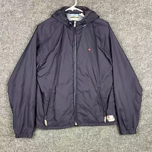 Quiksilver Mens Blue Windbreaker Jacket Small 42W x 26L Full Zip Mesh Hooded - Picture 1 of 14
