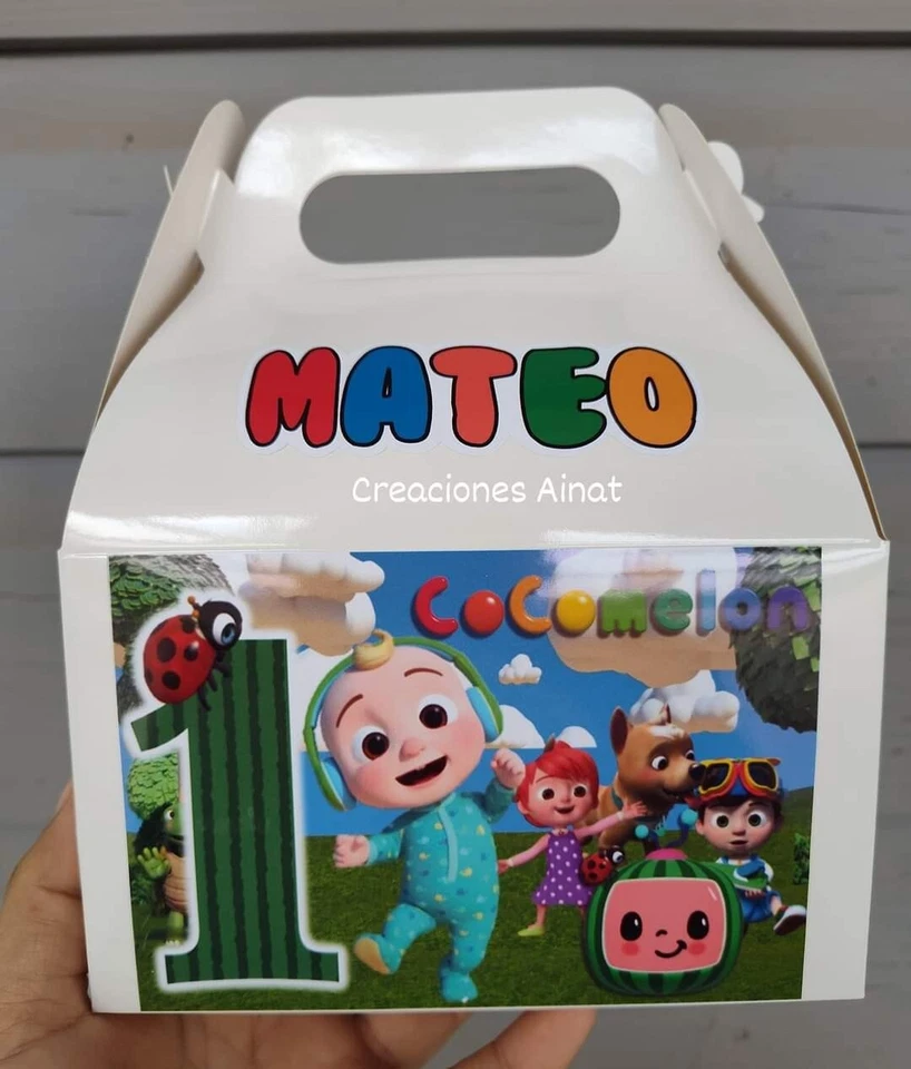  12 Coco дыня вечеринки пользу лакомство коробка персонализированный набор из 12 день рождения коробка,  - Изображение 1 из 1