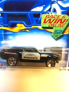 2002 Hot Wheels #179 MUSTANG MACH 1 'police' Black w/Chrome 5 Spoke - Picture 1 of 7