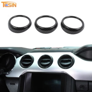 Carbon Fiber AC Air Vent Outlet Cover Overlay for Ford Mustang 2015+ Accessories - Imagen 1 de 10