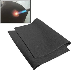 Welding Blanket Fireproof Tarp Heat Resistant Material Up 12X27 Inches, Black - Picture 1 of 7