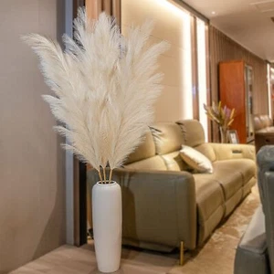 71" Large Pampas Grass Decor Tall, Faux Pampas Grass, Pompous Grass Large, Fl... - Picture 1 of 9