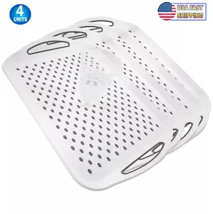Non Slip Serving Tray w Handles Plastic Food Serve Tray Parties, Bed & TV Dinner - Picture 1 of 10