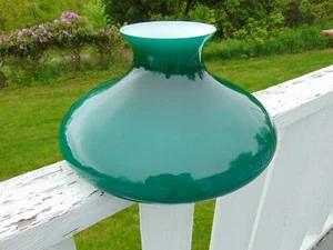VTG Tam O Shanter GREEN Cased Glass Student Shade 10" Fitter Aladdin B&H RAYO - Picture 1 of 14