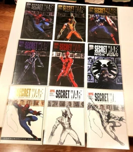 GUERRA SEGRETA 1-5 e 3 varianti schizzo quasi nuovo 2004 MARVEL SET COMPLETO BENDIS/DELL'OTTO - Foto 1 di 2