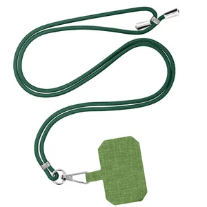 Cordon Smartphone Universel Coque / Étui Nylon Tressé Réglable 90cm vert - Photo 1/6