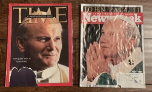 Pope John Paul II 2 Commemorative Issues Time & Newsweek April 11, 2005 - Picture 1 of 6