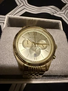 Michael Kors Lexington 45mm Stainless Steel Case with Gold-Tone Stainless Steel - Picture 1 of 7
