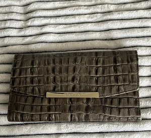 Brahmin Gray Crocodile Embossed Wallet - Picture 1 of 7