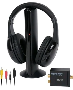Auriculares Inalámbricos para Ver TV con Base Transmisora, Auriculares Inalámbricos TV - Imagen 1 de 9