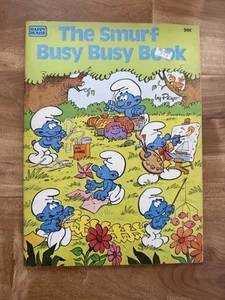 Vintage The Smurf Busy Busy Book Coloring Activity Book 1983 Seiten unbenutzt - Bild 1 von 5