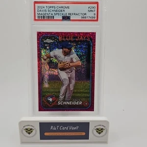 2024 Topps Chrome Davis Schneider Magenta Speckle Refractor #290 PSA 9 - Picture 1 of 2
