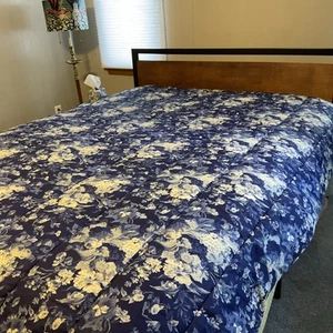 Rare Ralph Lauren Blue Isadora Flowers Print Full Queen Comforter 87x90” - Picture 1 of 5