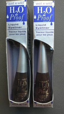 WET N WILD H2O PROOF LIQUID EYELINER #882 Black Brown - image 1 of 2