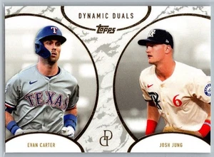 2025 Topps Dynamic Duals Evan Carter / Josh Jung Texas Rangers #33 - Imagen 1 de 2