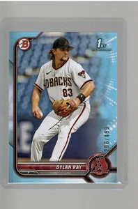 DYLAN RAY BOWMAN 1ST SKY BLUE 296/499 2022 BOWMAN DRAAFT BÉISBOL - Imagen 1 de 2
