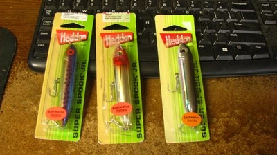 Heddon "super spook jr", topwater, 3 ct, 3 3/4", 1/2 oz, 3 colors, free shipping - Image 1 of 4