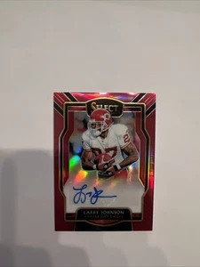 LARRY JOHNSON 2019 PANINI SELECT RED PRIZM AUTO #D 7/75 - Picture 1 of 2