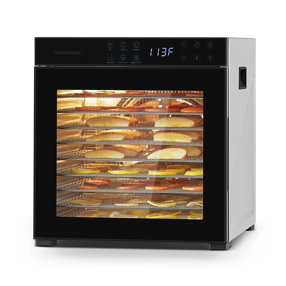 Máquina Deshidratadora de Alimentos Eléctrica 10 Bandejas 1000W Carne Cecina Fruta Seca 12*11 Bandeja Foto 1 de 4