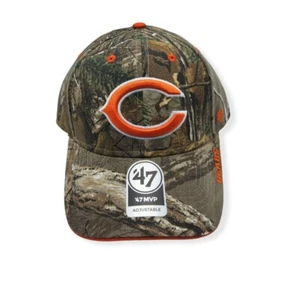 '47 Chicago Bears MVP Realtree Camo Frost Adjustable Strap Hat Dad Cap - Picture 1 of 6