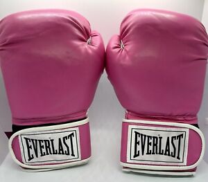 Everlast Boxing Pro Style Training Gloves Pink 14 Oz Shadow Boxing MMA + Wraps