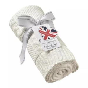 Chal tejido con cable Silvercloud Patchwork crema - Imagen 1 de 1