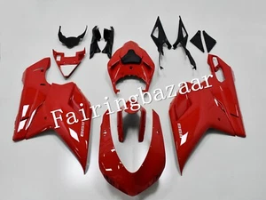 Fit for 2007-2011 Ducati 848/1098/1198 Gloss Red ABS Injection Fairing Kit - Picture 1 of 10