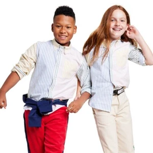 Rowing Blazers Shirt Kids Size S(6/7) Button-Down Long Sleeve Multicolor Striped - Picture 1 of 10
