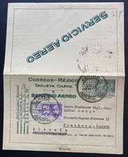 1961 Mexico City Mexico Stationery Airmail Card Cover To Freiberg Germany