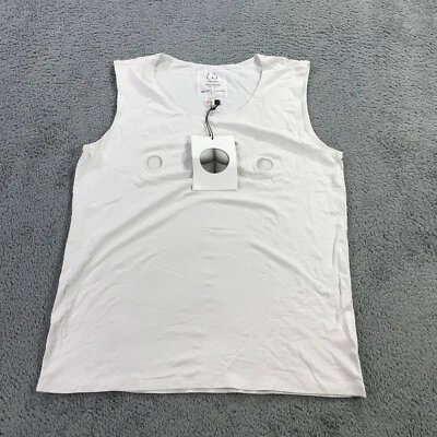 Camisa Yoko Ono Para Hombres Mediana M Eyelit Tank Blanca Top LBGTQ John Lennon Rara a4 Foto 1 de 4