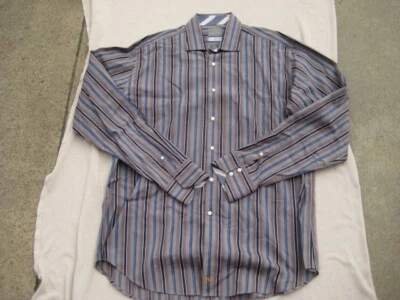 Thomas Dean Striped men's Button Up Dress Shirt Size XL Striped # 2 - Image 1 of 4